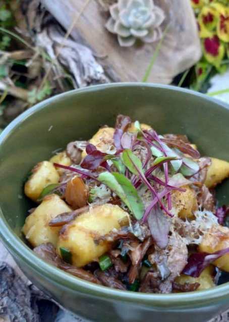 Prato especial do Personal Chef no Chalé - Gnocchi artesanal